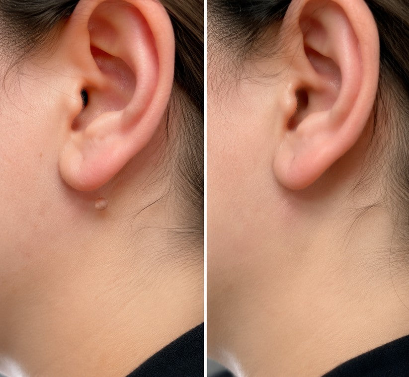 🌟 2-in-1 Microneedle & Hydrocolloid Patch 🌿 Invisible Face & Body Patches for Raised Moles, Acne, Flat Warts & Skin Tags - Helps Improve the Appearance of Wrinkles, Scars & Blemishes
