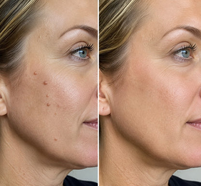 🌟 2-in-1 Microneedle & Hydrocolloid Patch 🌿 Invisible Face & Body Patches for Raised Moles, Acne, Flat Warts & Skin Tags - Helps Improve the Appearance of Wrinkles, Scars & Blemishes